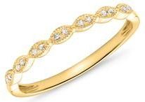 Damesring in 14 karaat goud met Diamanten