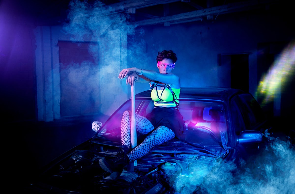 Auto zertrümmern Fotoshooting Langenau