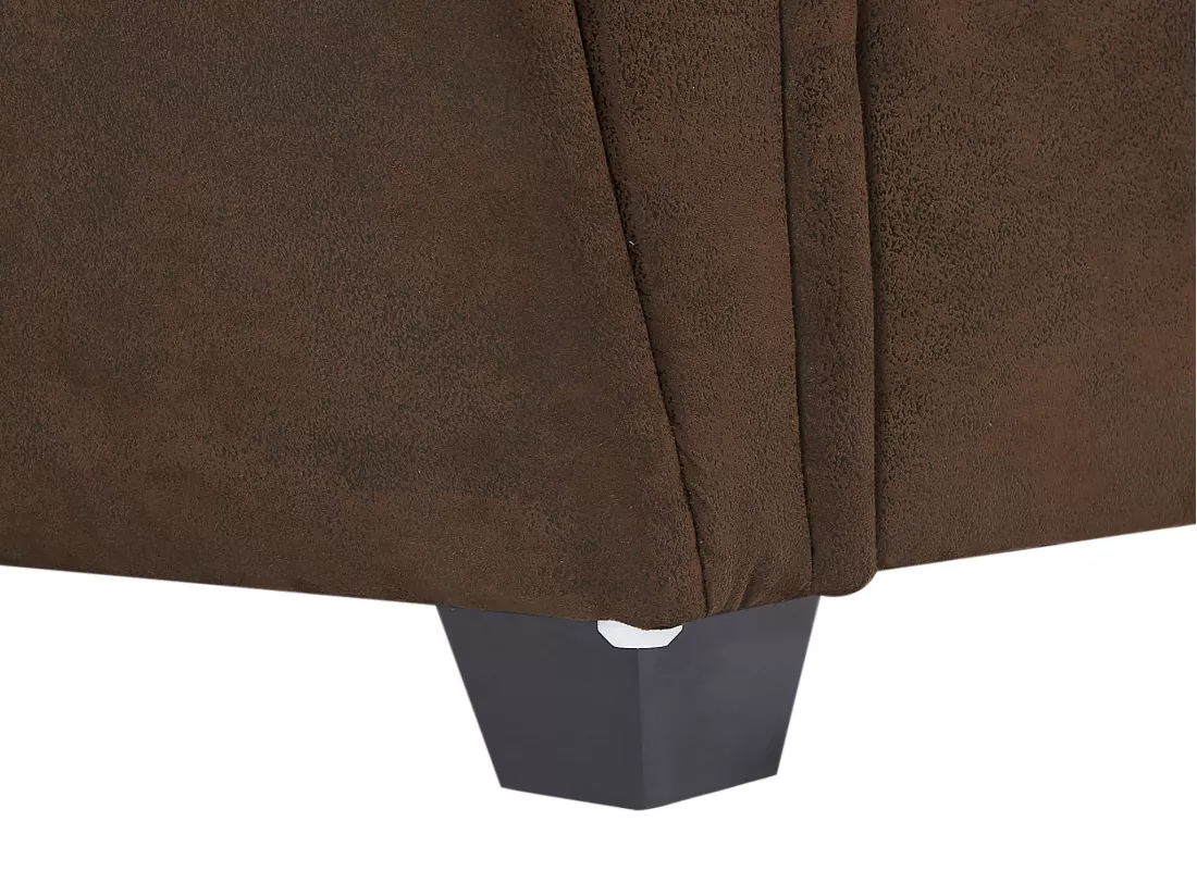 Canapé 3 places en microfibre aspect cuir vieilli club VICTORY III