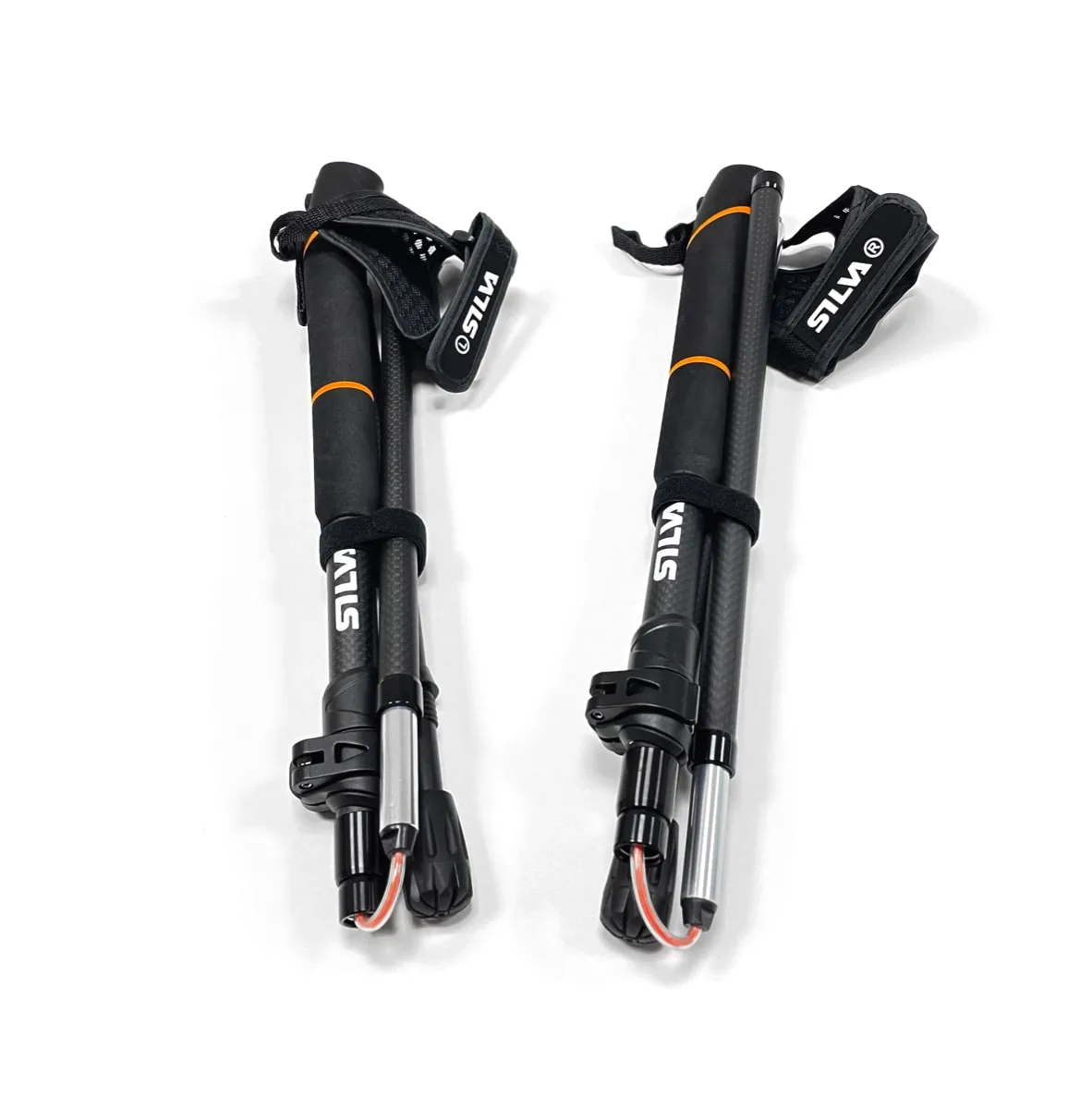 Silva Adjustable Running Poles Carbon 100-120cm Black