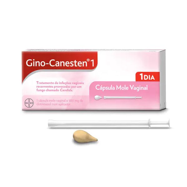 Gino Canesten 500mg 1 Cápsula Mole Vaginal