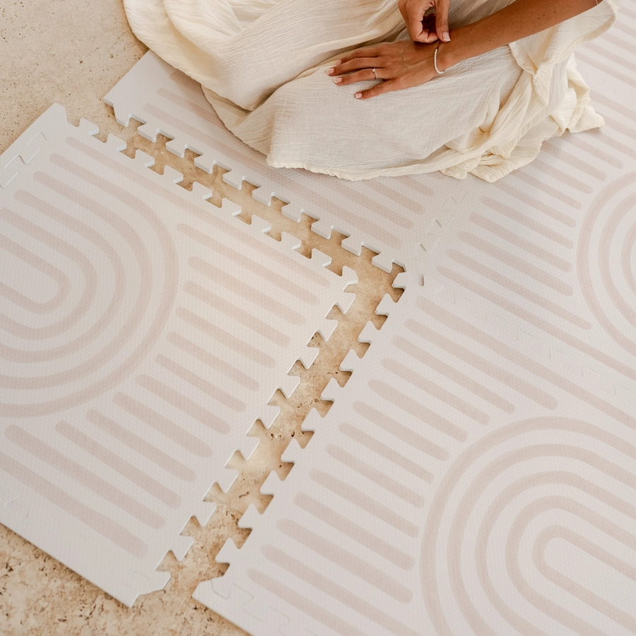 toddlekind Prettier Puzzle Spielmatte Linear Linen 120 x 180 cm