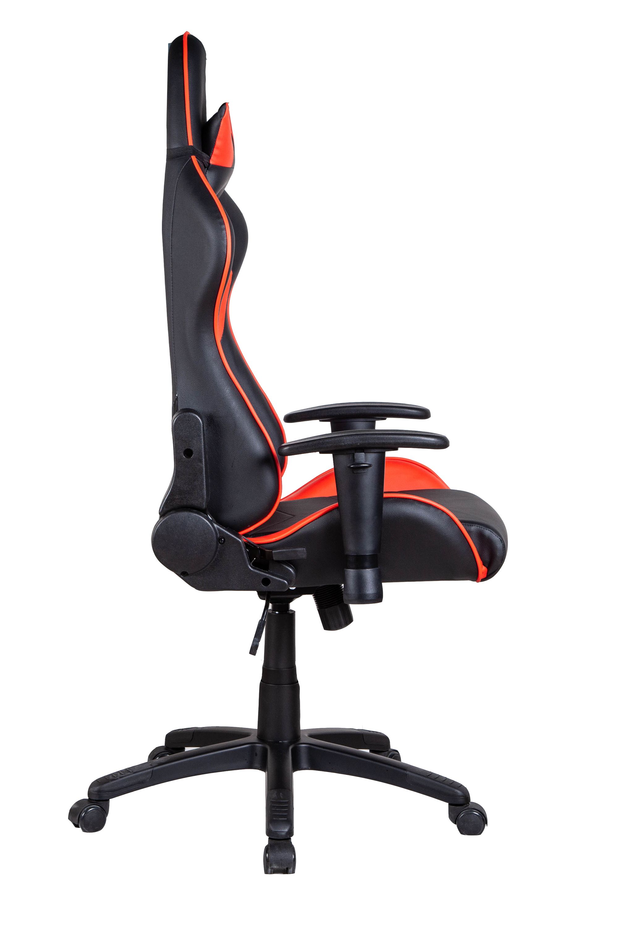 Gamingstuhl Bürostuhl Leder LIMITLESS schwarz/rot