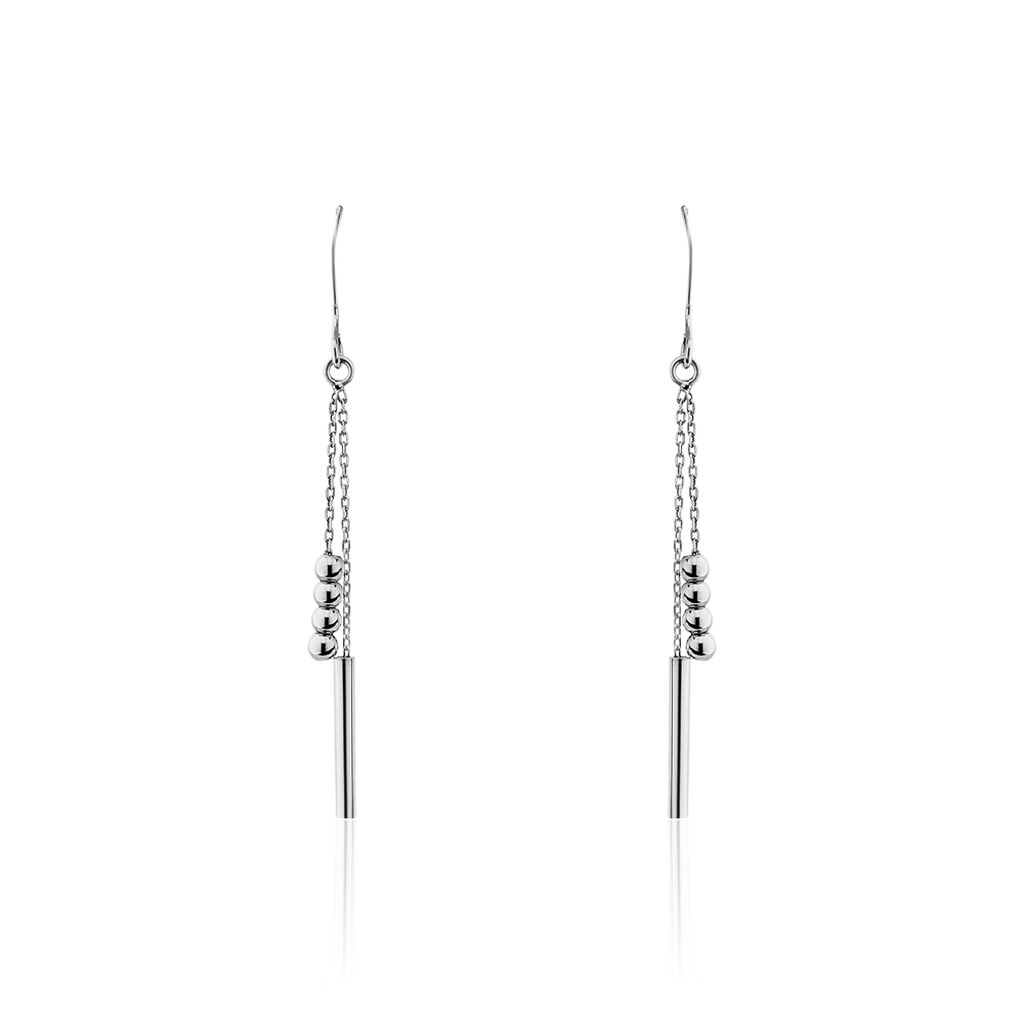 Boucles D'oreilles Pendantes Eucleia Argent Blanc