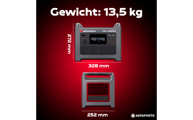 AgfaPhoto Powercube  1200 Pro (DE / Typ F) mobile Steckdose