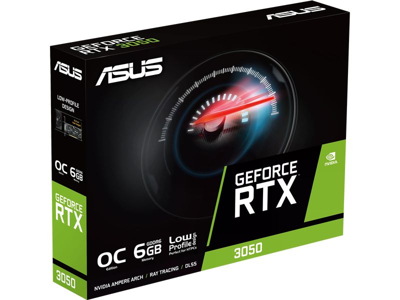 ASUS GeForce RTX 3050 LP BRK OC Edition ASUS GeForce RTX 3050 LP BRK OC Edition 6 GB GDDR6 ist grosse Produktivität in einem kleinen Paket
