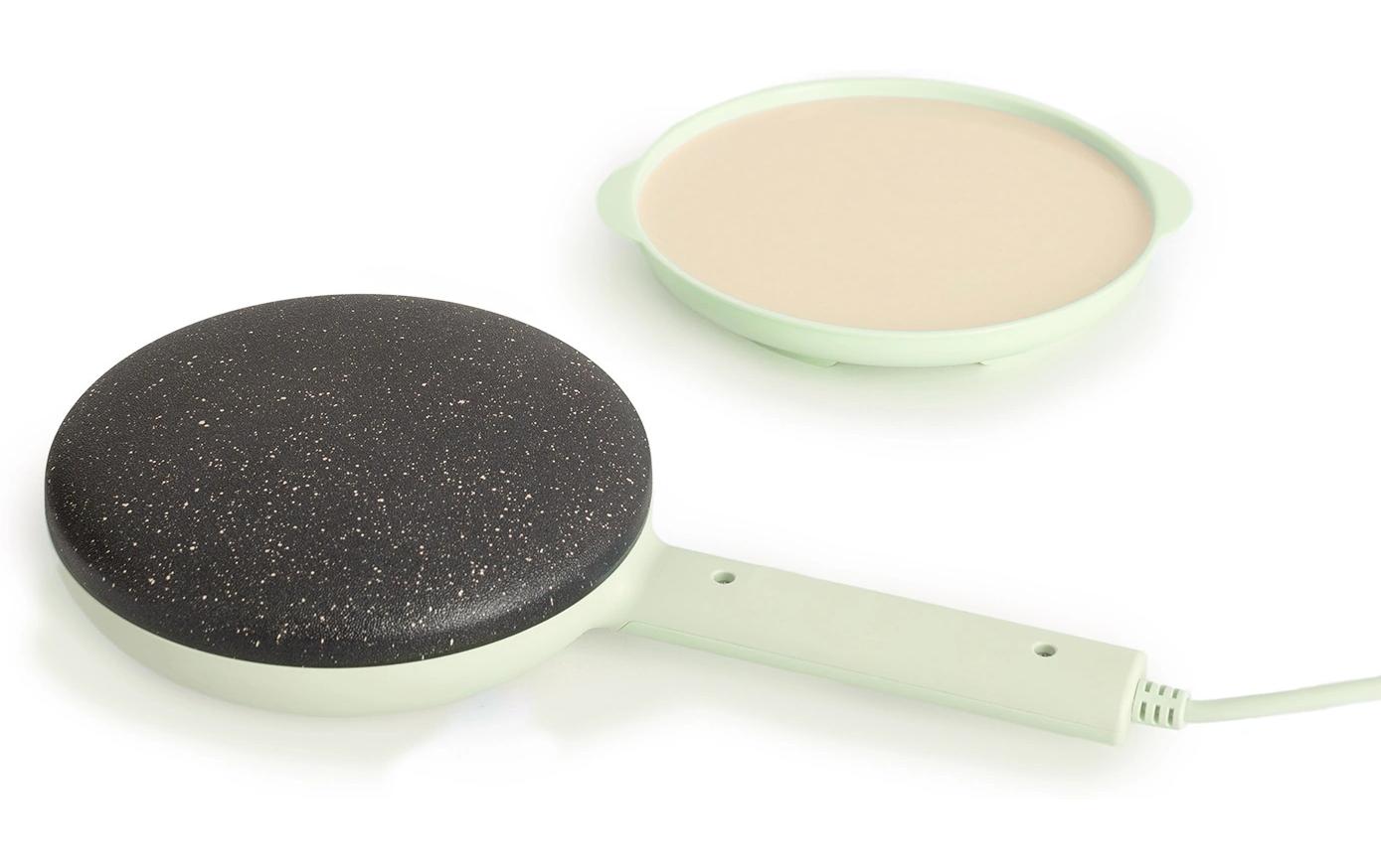 Crêpe Maker 600 W, PastellgrünCrepesmaschine im Retro-Stil
