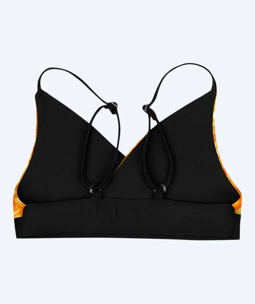 Fin Fun havfrue bikini top til piger uden flæser - Tropical Sunrise