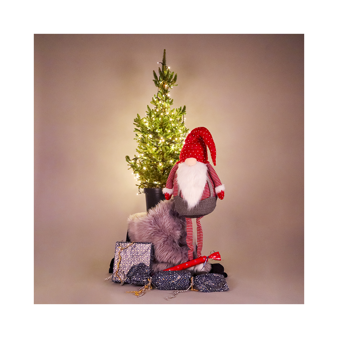 dameco Deko Wichtel Santa stehend, 40x23x142cm