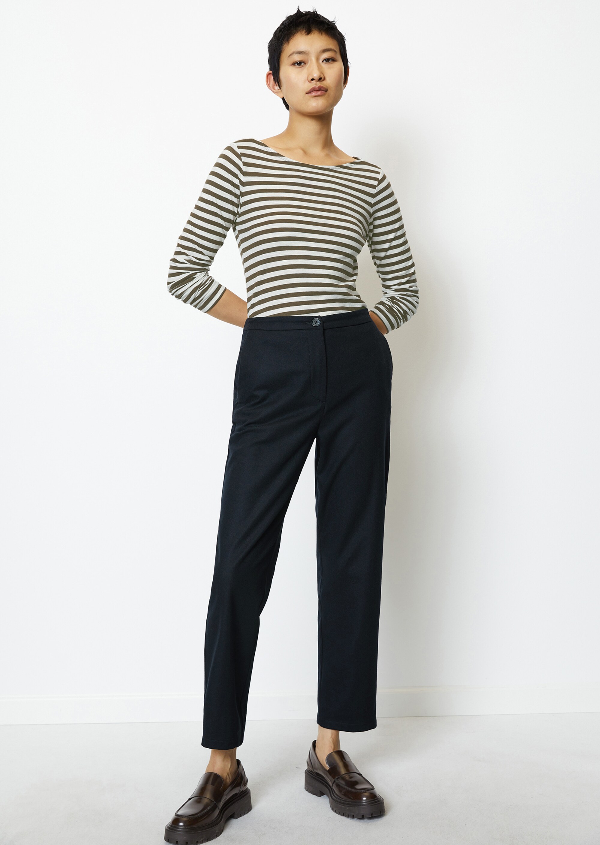 Longsleeve regularaus Slub-Jersey