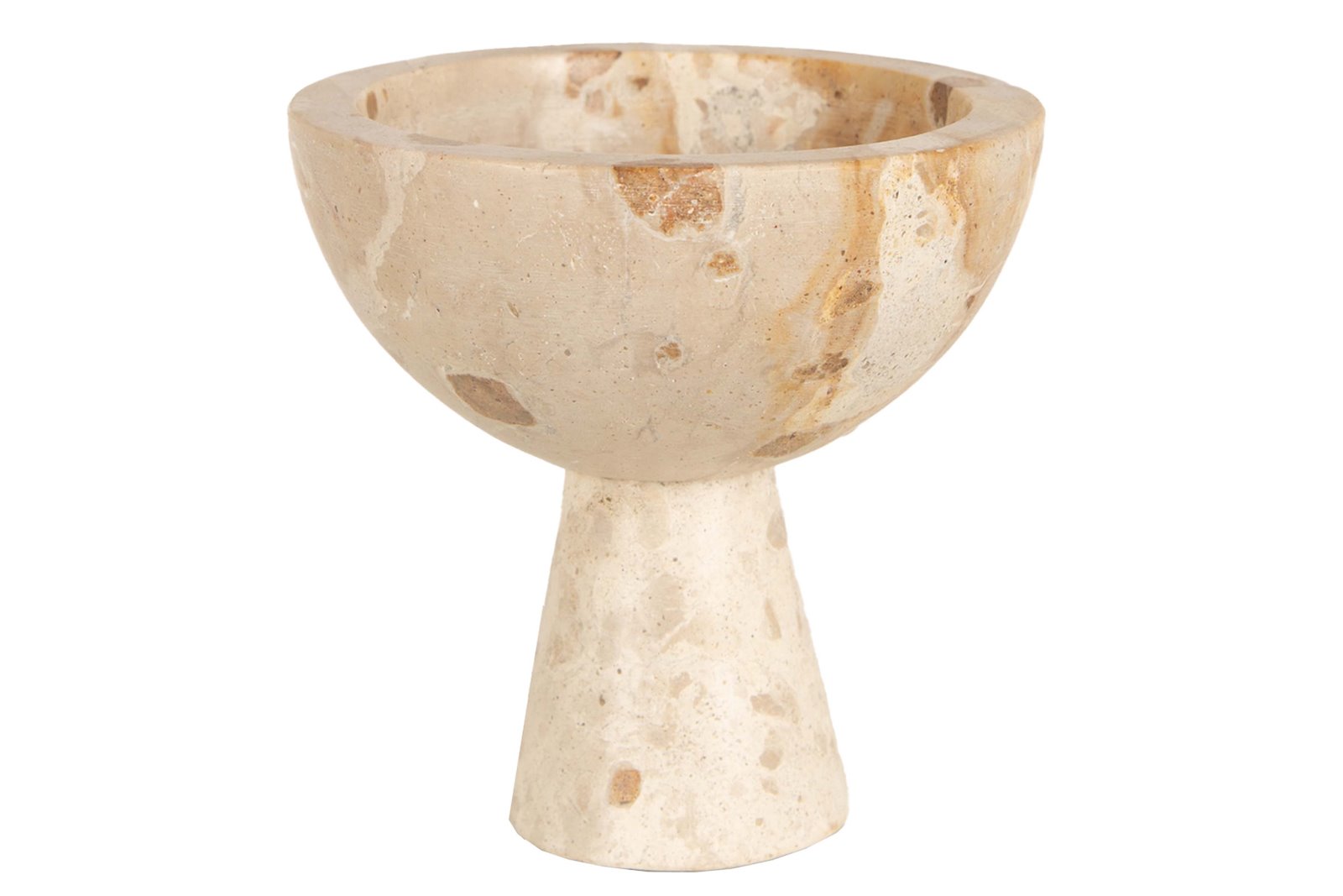 Navana stettbolle Beige marmor. H10,5 cm
