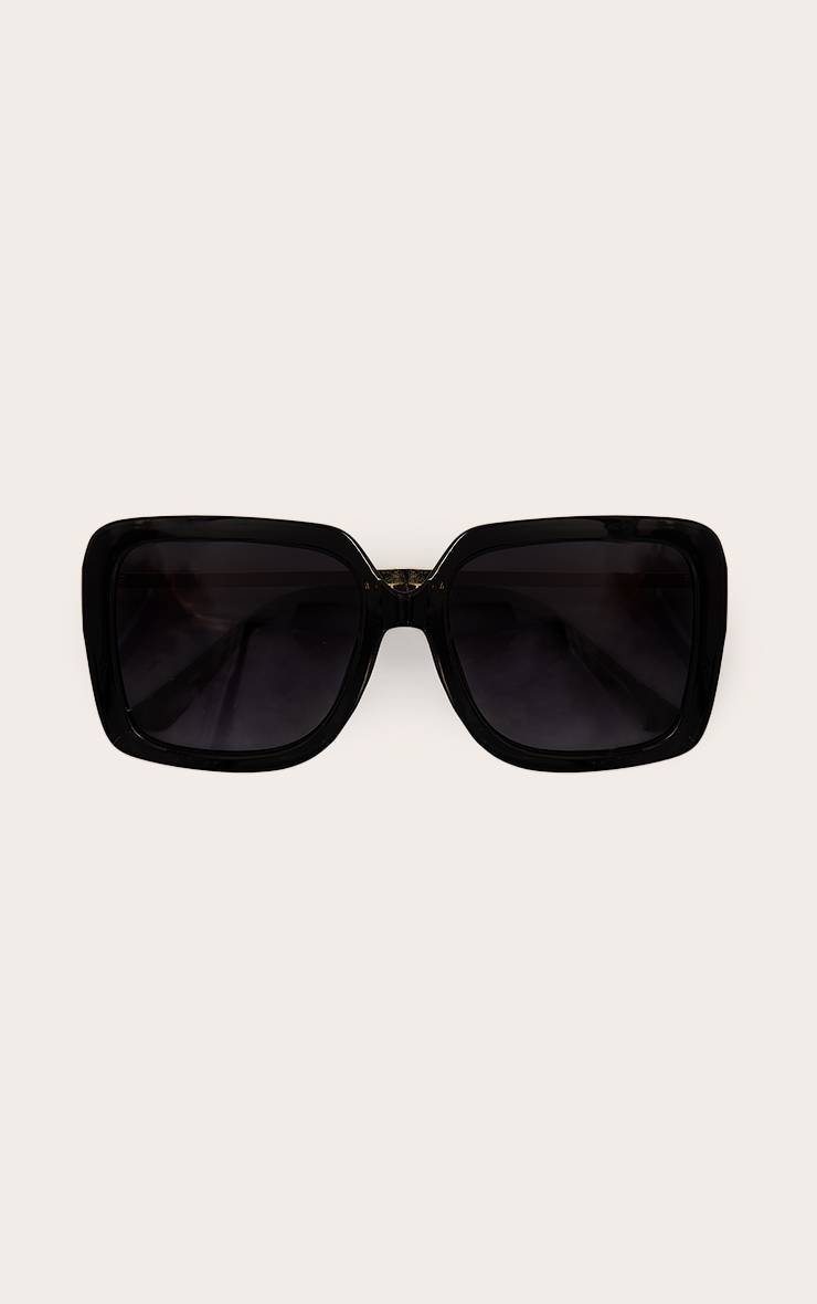 Noir Lunettes De Soleil Carrées Surdimensionnées