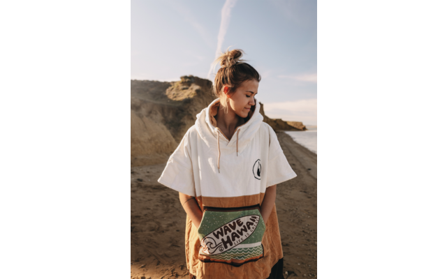 Wave Hawaii Cotton Velours Campeche Unisex Poncho