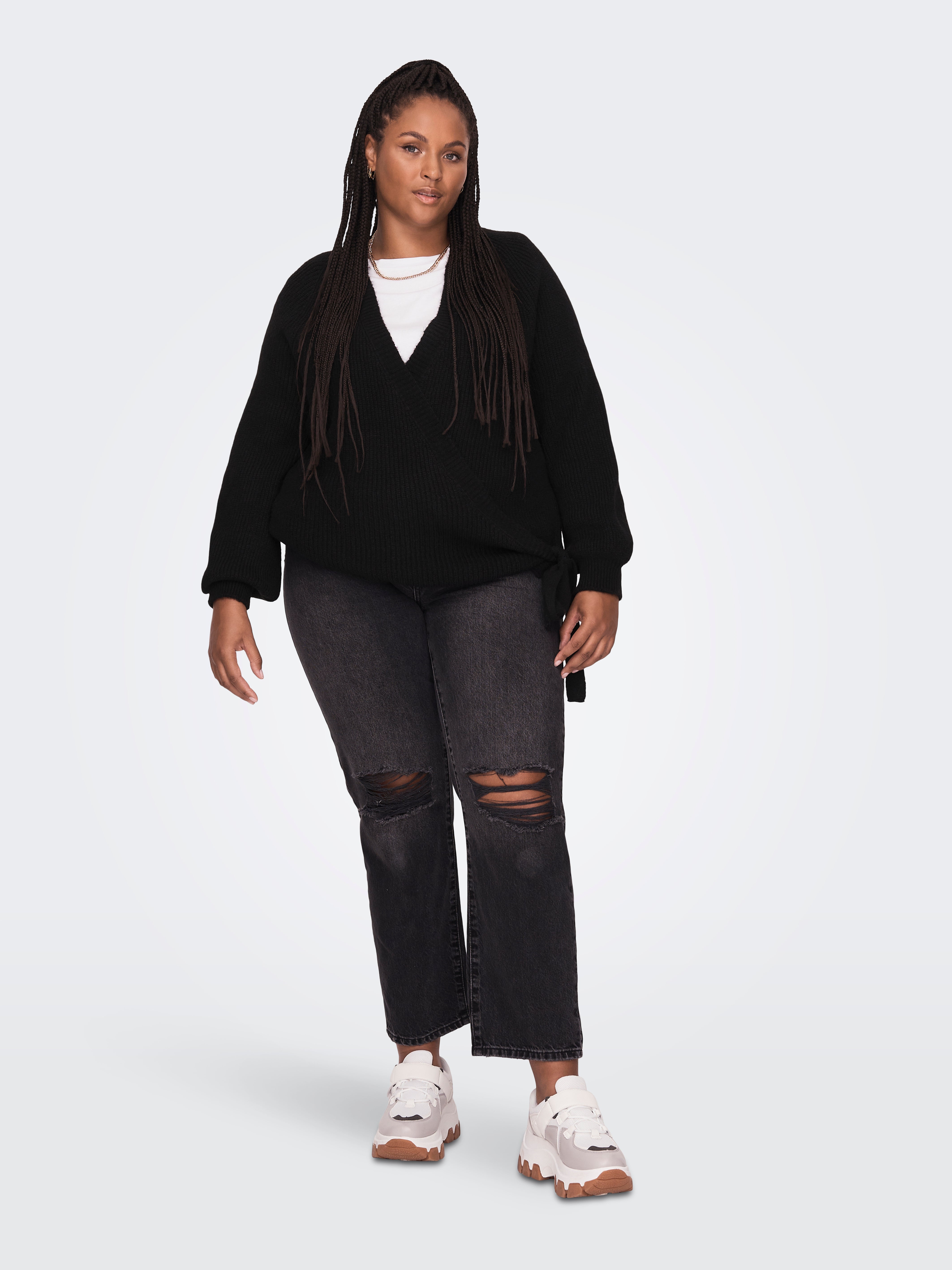 CARJADEI Strickjacke Black