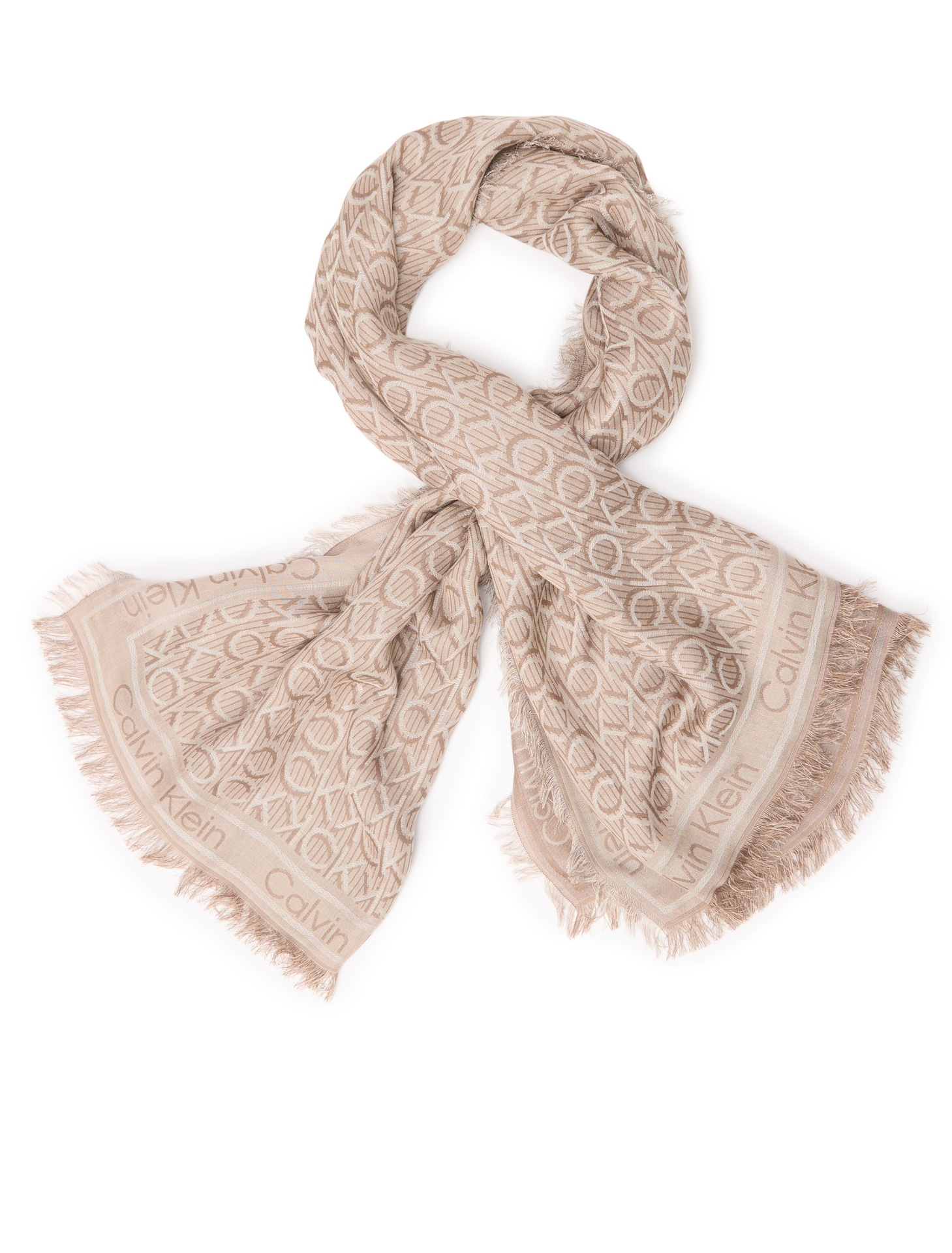 Calvin Klein Modeschal »Monogram Jaquard Schal« Mit Markenlogoprint