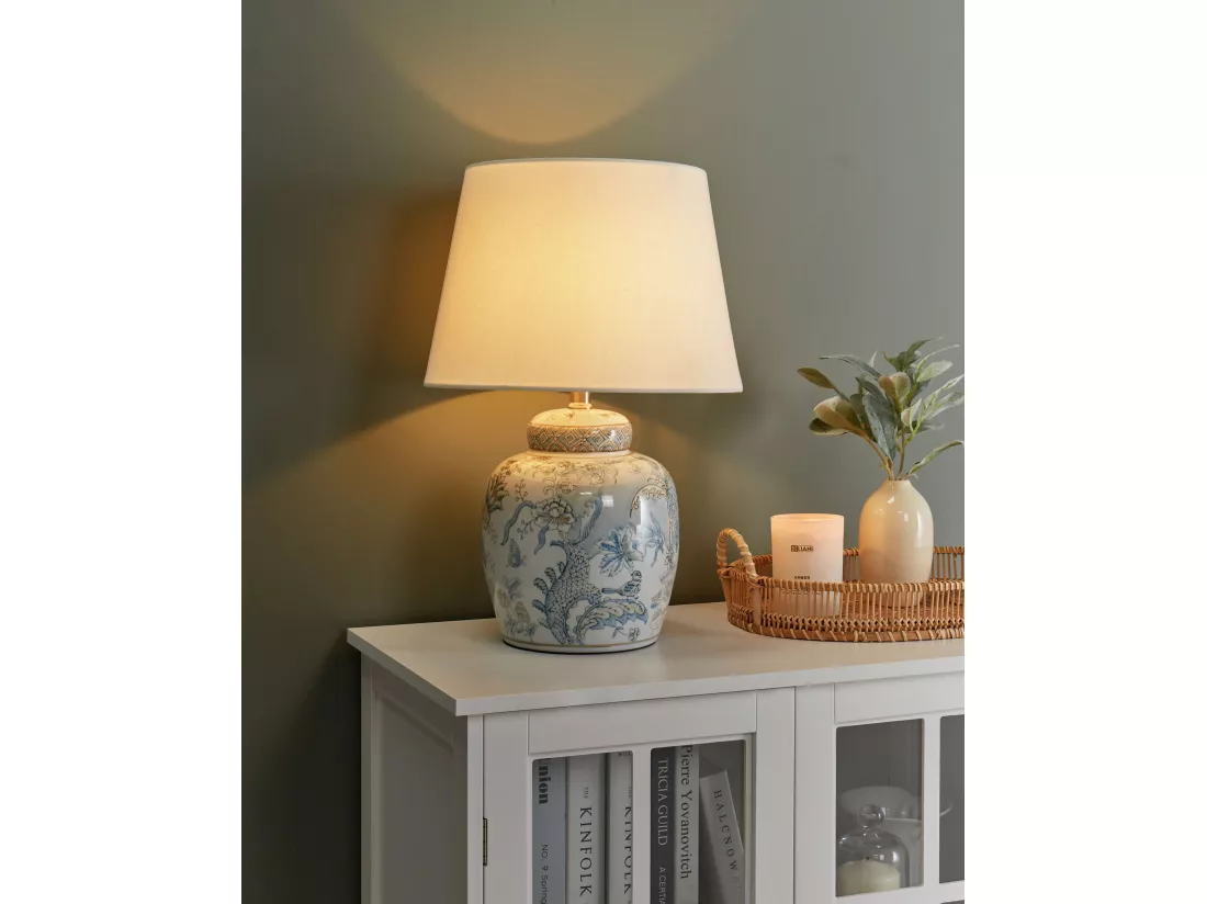 Lampe à poser JAMAPA Porcelaine Blanc