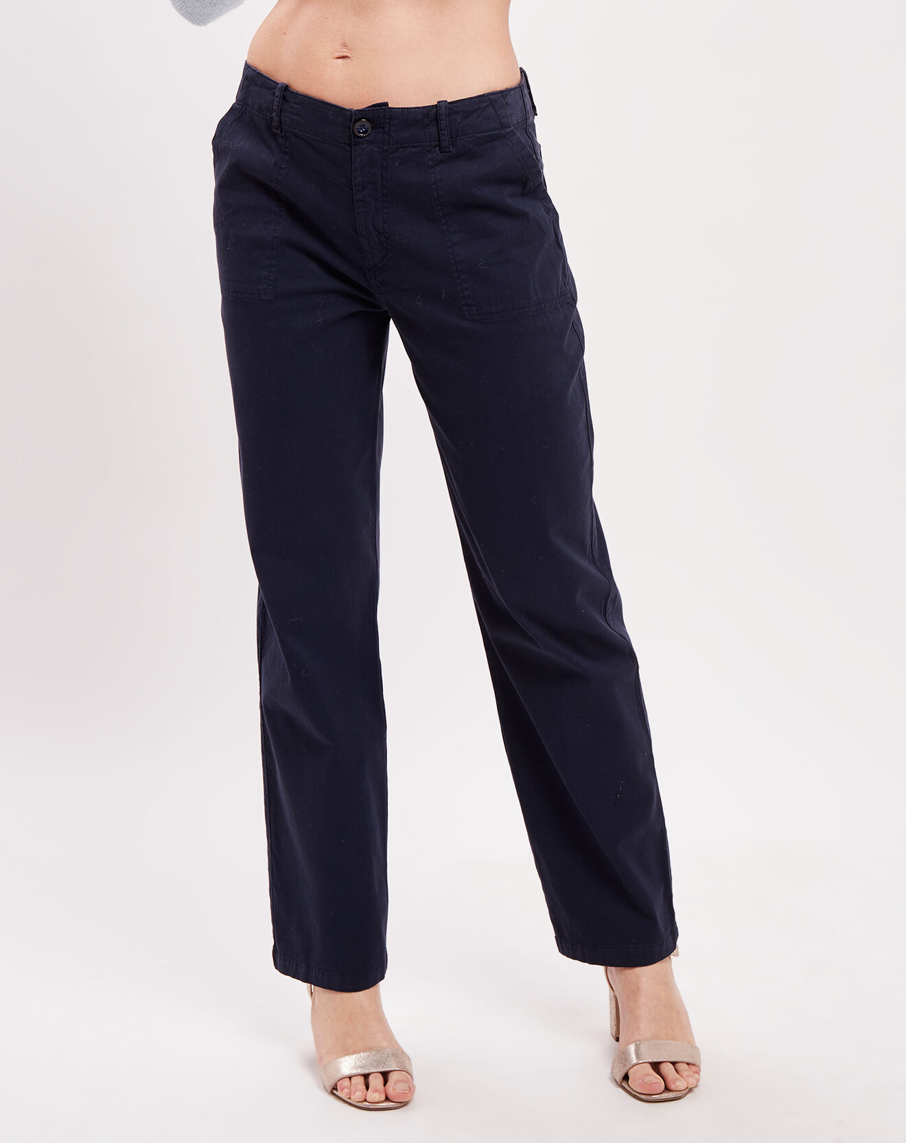 Harris Wilson Pantalon en Coton & Lin Cora marine