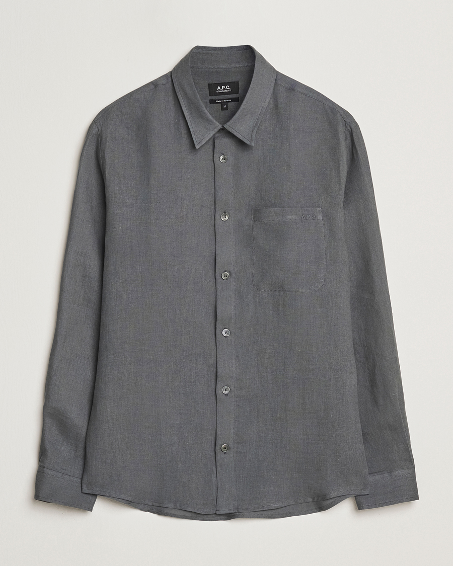 A.P.C. Cassel Linen Shirt Anthracite
