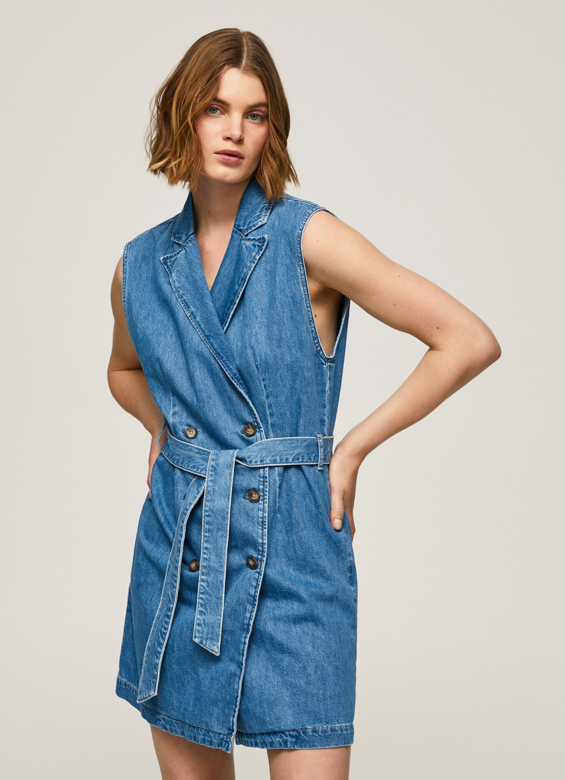 VESTIDO CURTO CARMEN JEANS - jeans