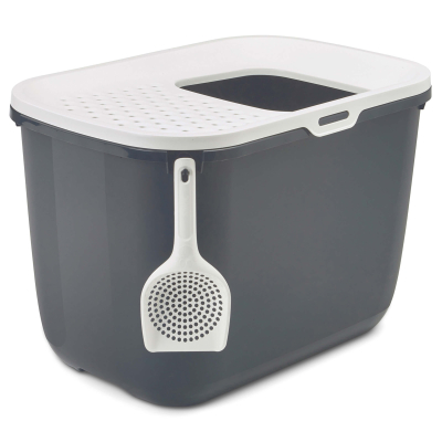 Savic Katzentoilette Hop In weiss-anthrazit