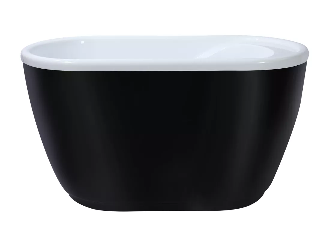 Baignoire sabot - 165 L - 120 x 75 x 65 cm - Noire - PICCOLA