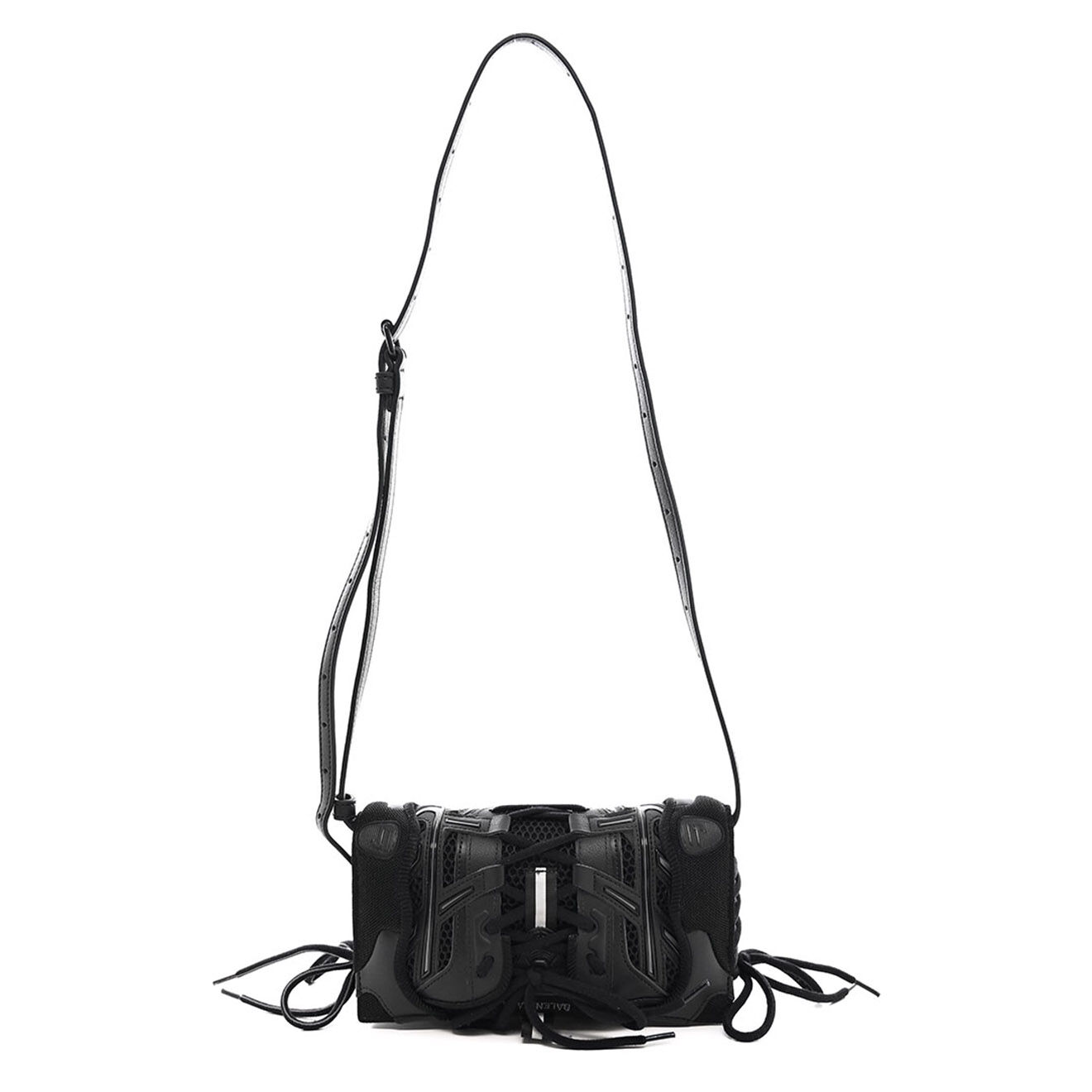 Balenciaga Sac bandoulière Sneakerhead en tissu technique & Cuir noir - Très bon état - L.17.5 cm
