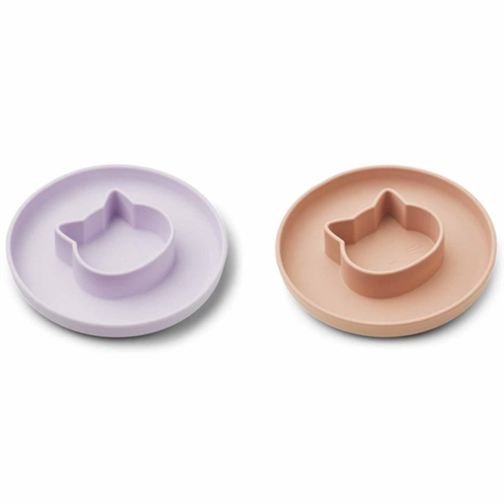 Gordon Silicone Tallerken 2-pak Cat Light Lavender Rose Mix