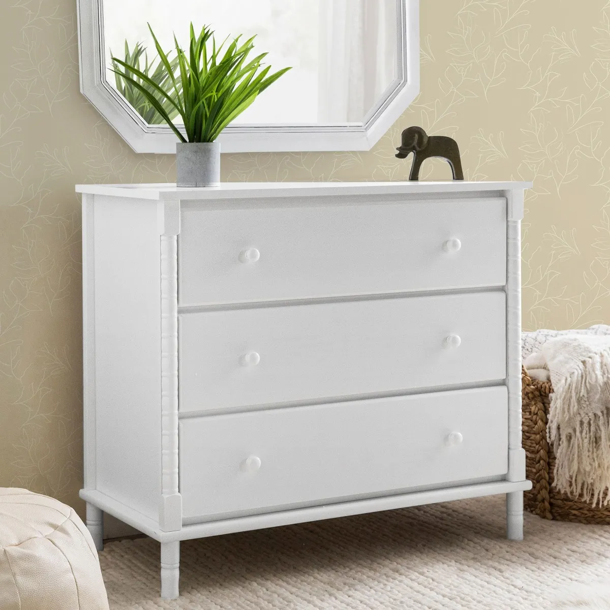 DaVinci Bureau 3 Tiroirs Jenny Lind Spindle - Blanc