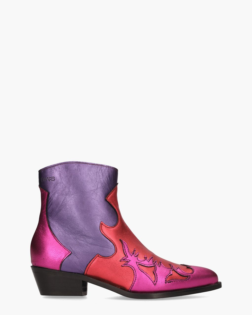 DWRS Label Monkey Paars/Oranje/Roze Dames Enkelboots