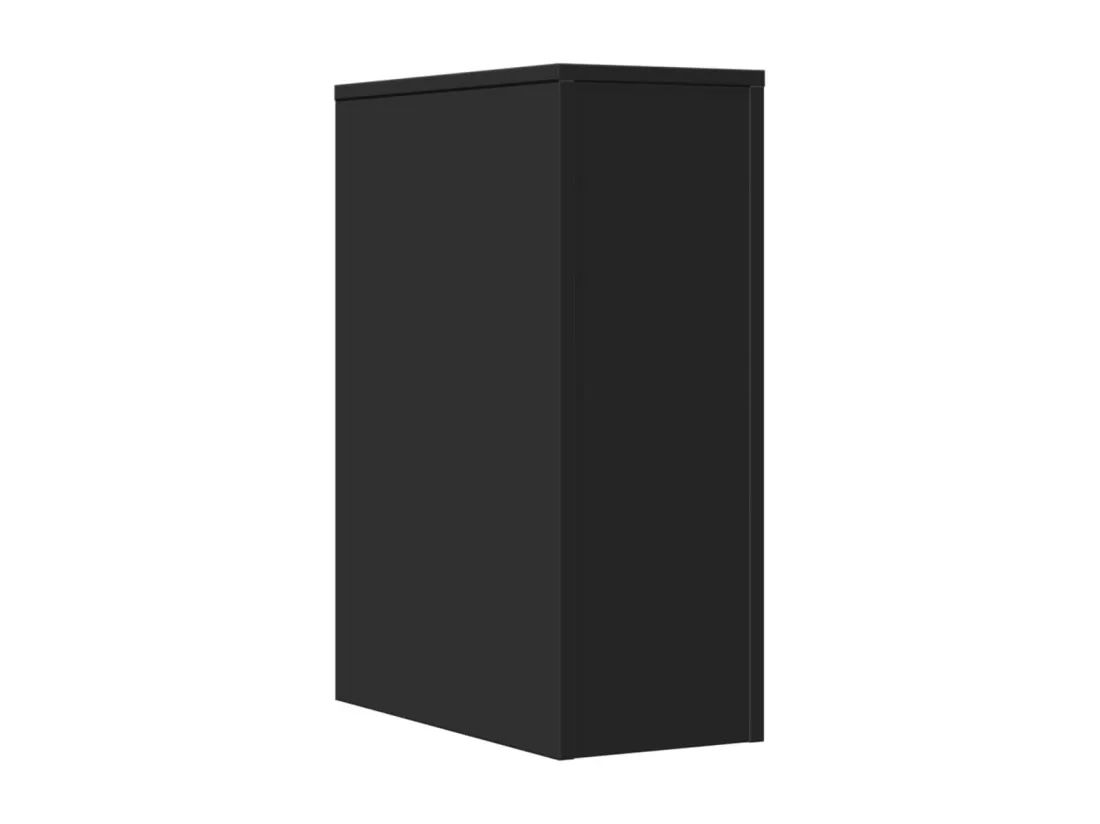 Armoire de salle de bain étroite avec roulettes noir