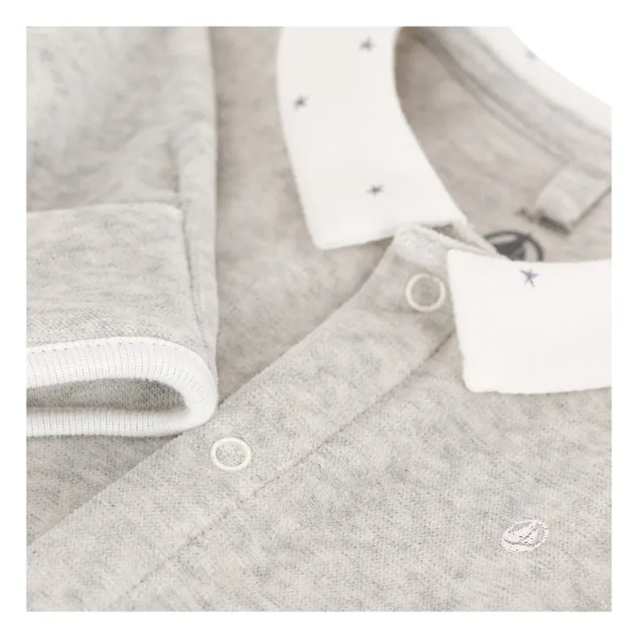 Petit Bateau Pyjama Malotelli Velours | Gris chiné
