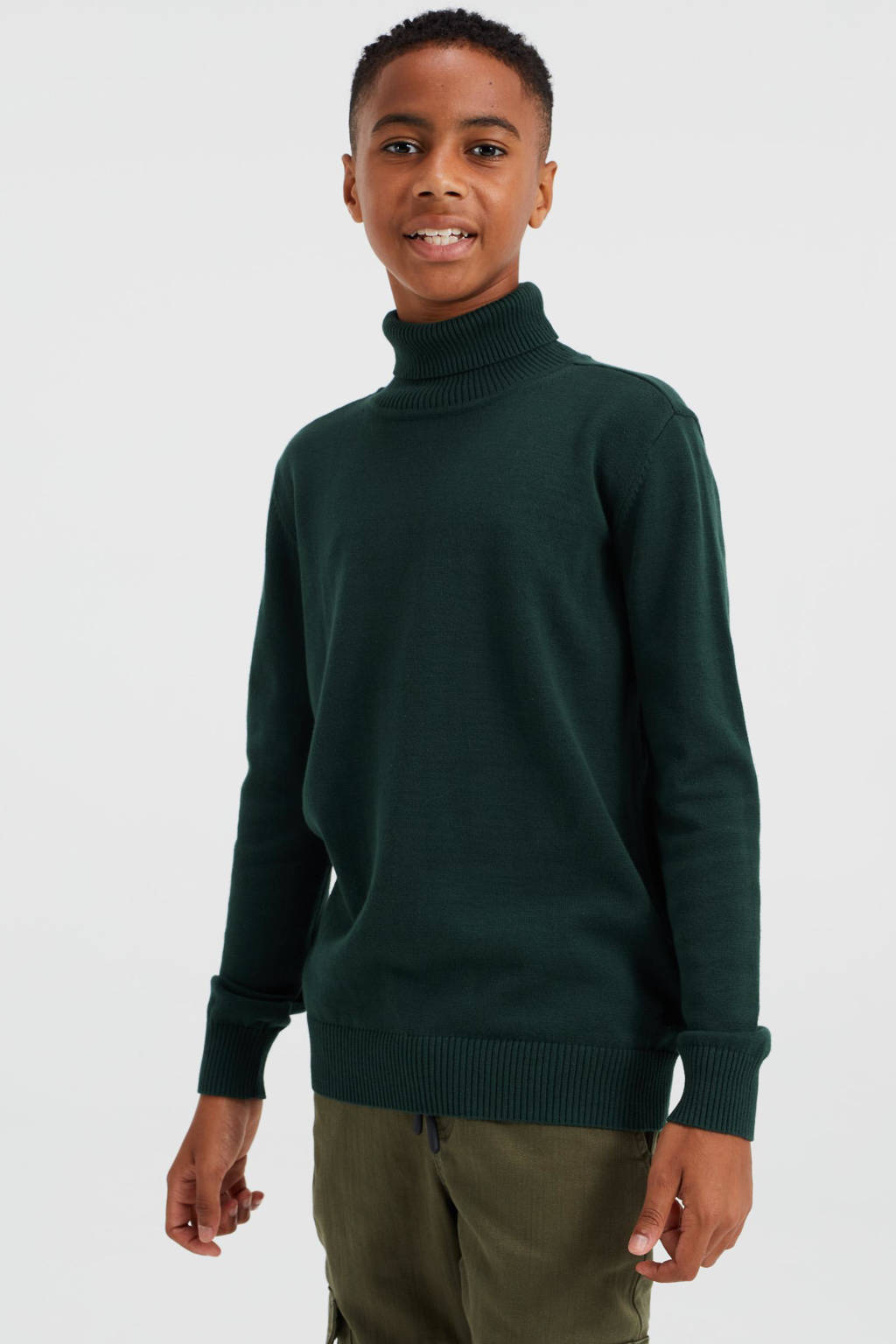 WE Fashion coltrui donkergroen