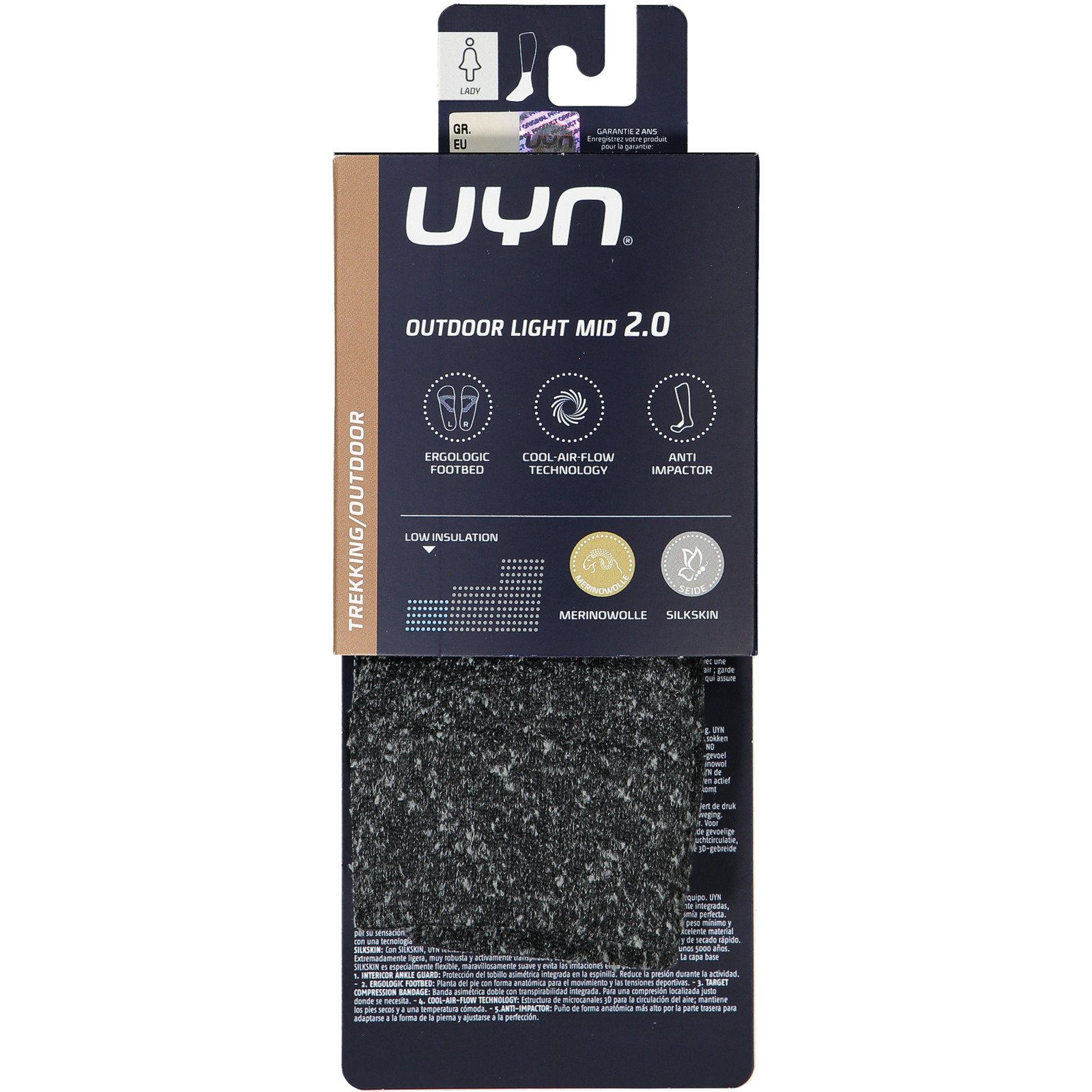 UYN Damen-Outdoorsocken light Mid 2.0 35-36
