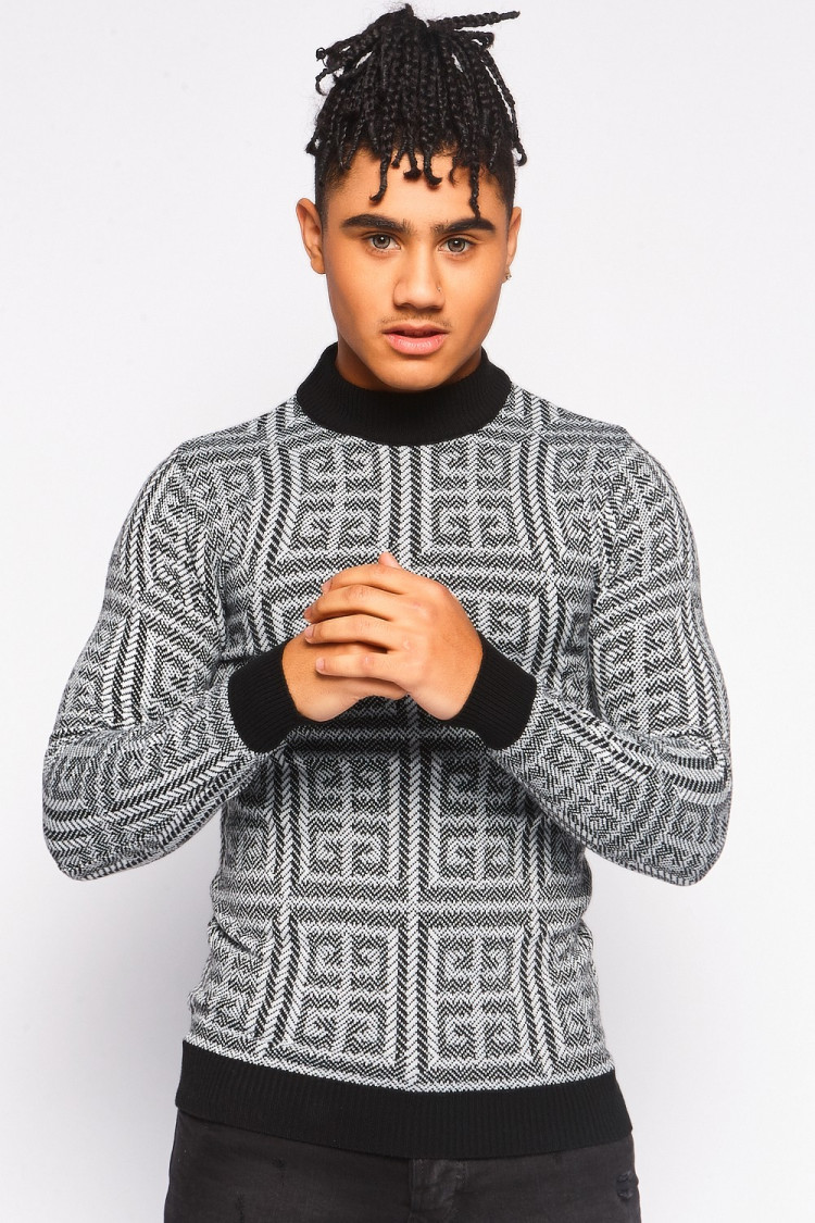 Pull en maille à motif