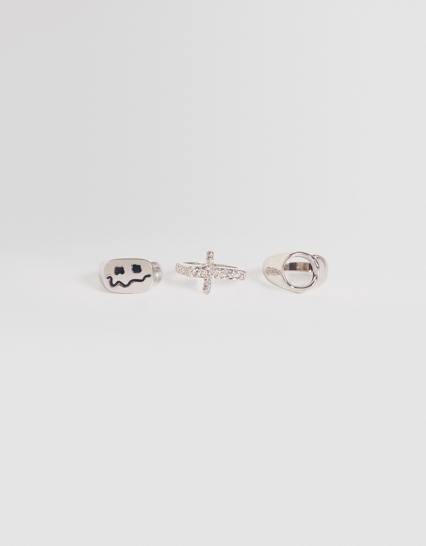 Conjunto de 3 anéis cruzados