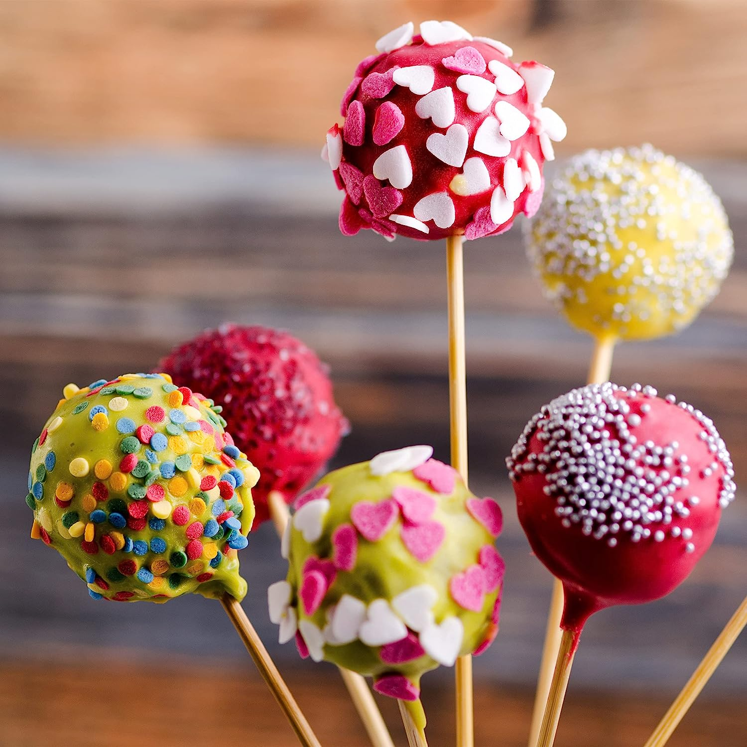 (500er Set) Holz Cake Pop Stiele Lollipop Sticks Kuchen Stäbe zum Backen - Braun