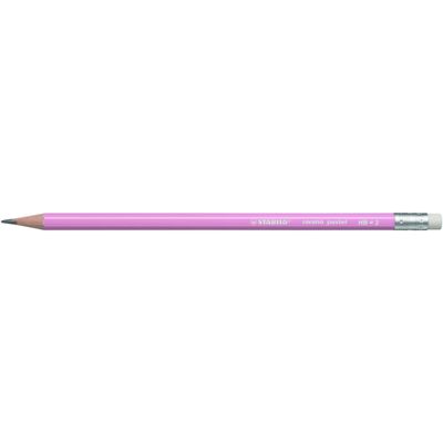 STABILO - Crayon à papier - HB - rose pastel - embout gomme