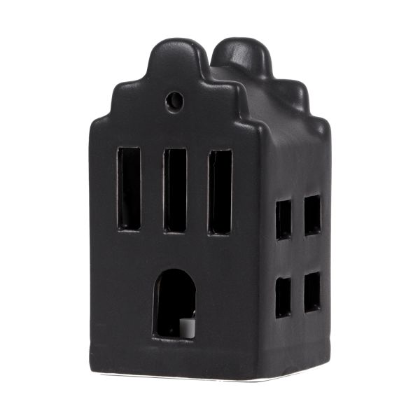 Jens Living Keramiek LED Huisje - Zwart