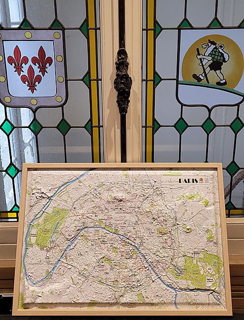 3D MAP - RELIEF PARIS AU VIEUX CAMPEUR COLLECTOR 61X41