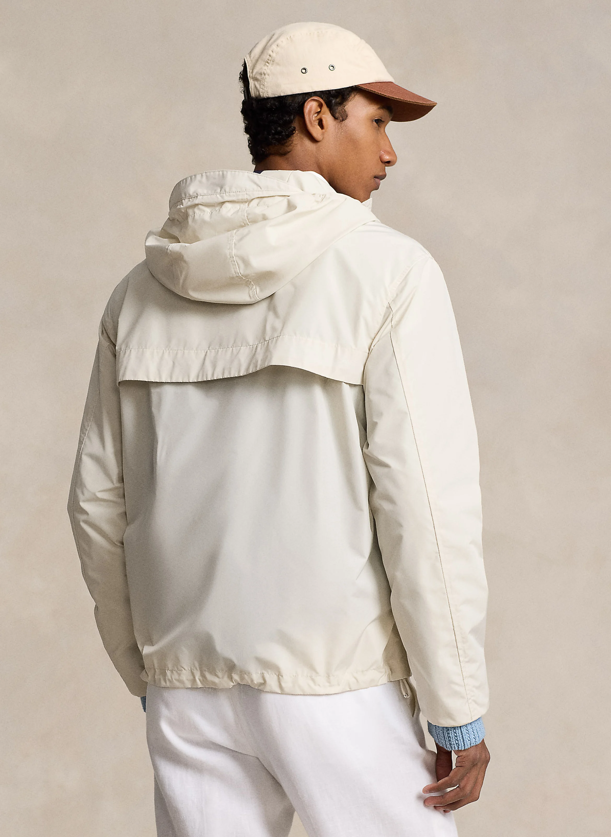 Veste droite col montant | Bleu
