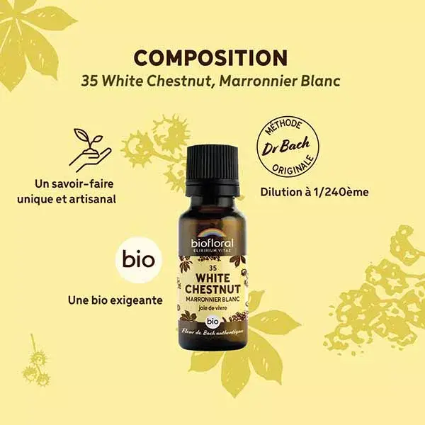 Biofloral 35 Grânulos de Castanha Branca Orgânicos - Floral de Bach 19,5g