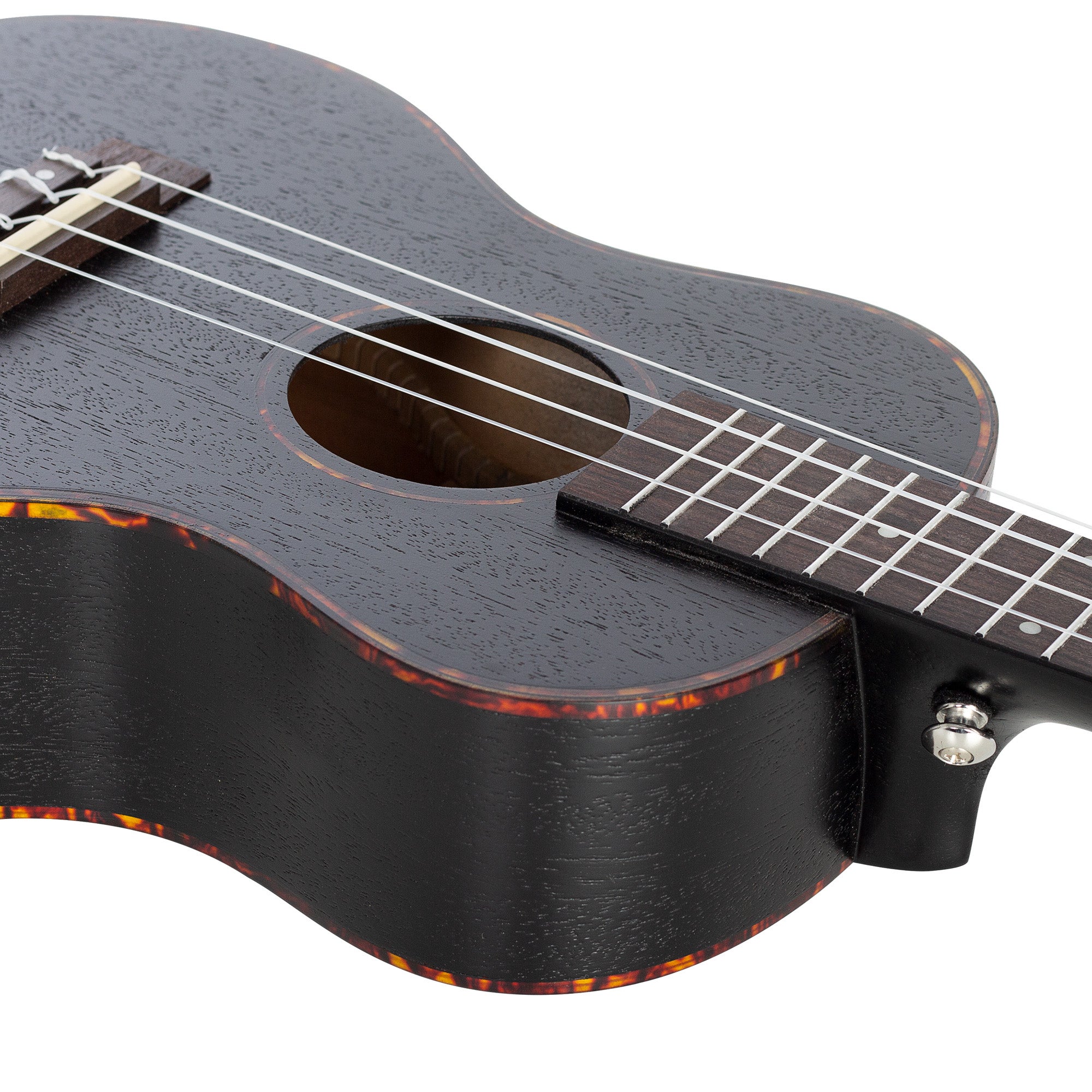 Cascha HH 2305L tenor ukelele zwart met gigbag - linkshandig