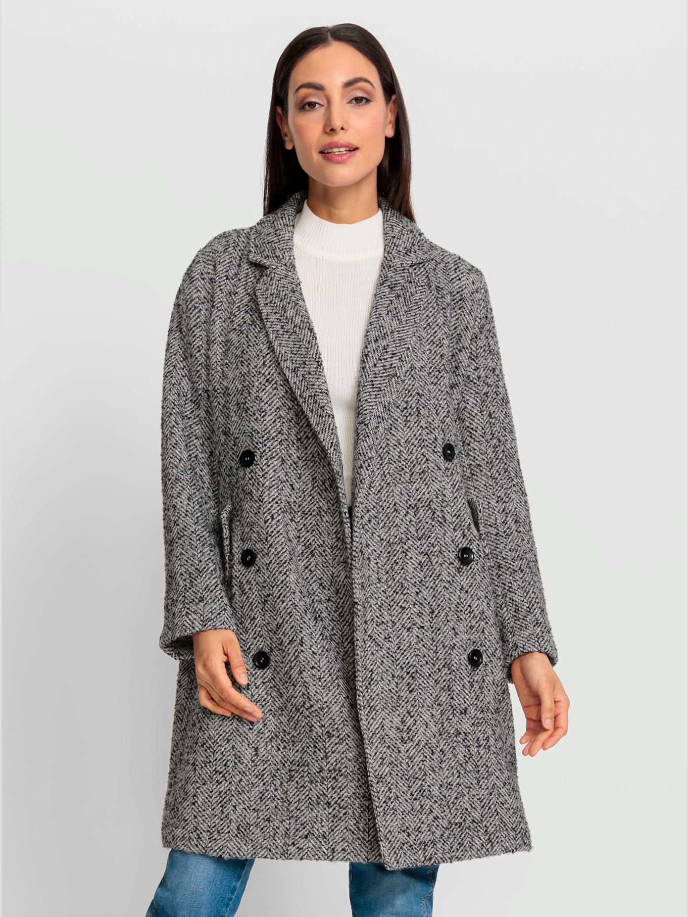 Manteau aspect 2 en 1 avec empiècement gilet