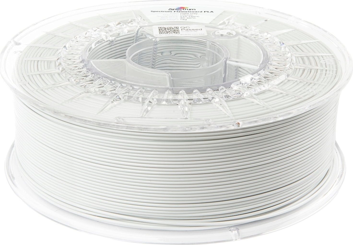 Spectrum  FlameGuard PLA Light Grey, 1,75 mm / 1000 g    Flammhemmendes PLA in Light Grey