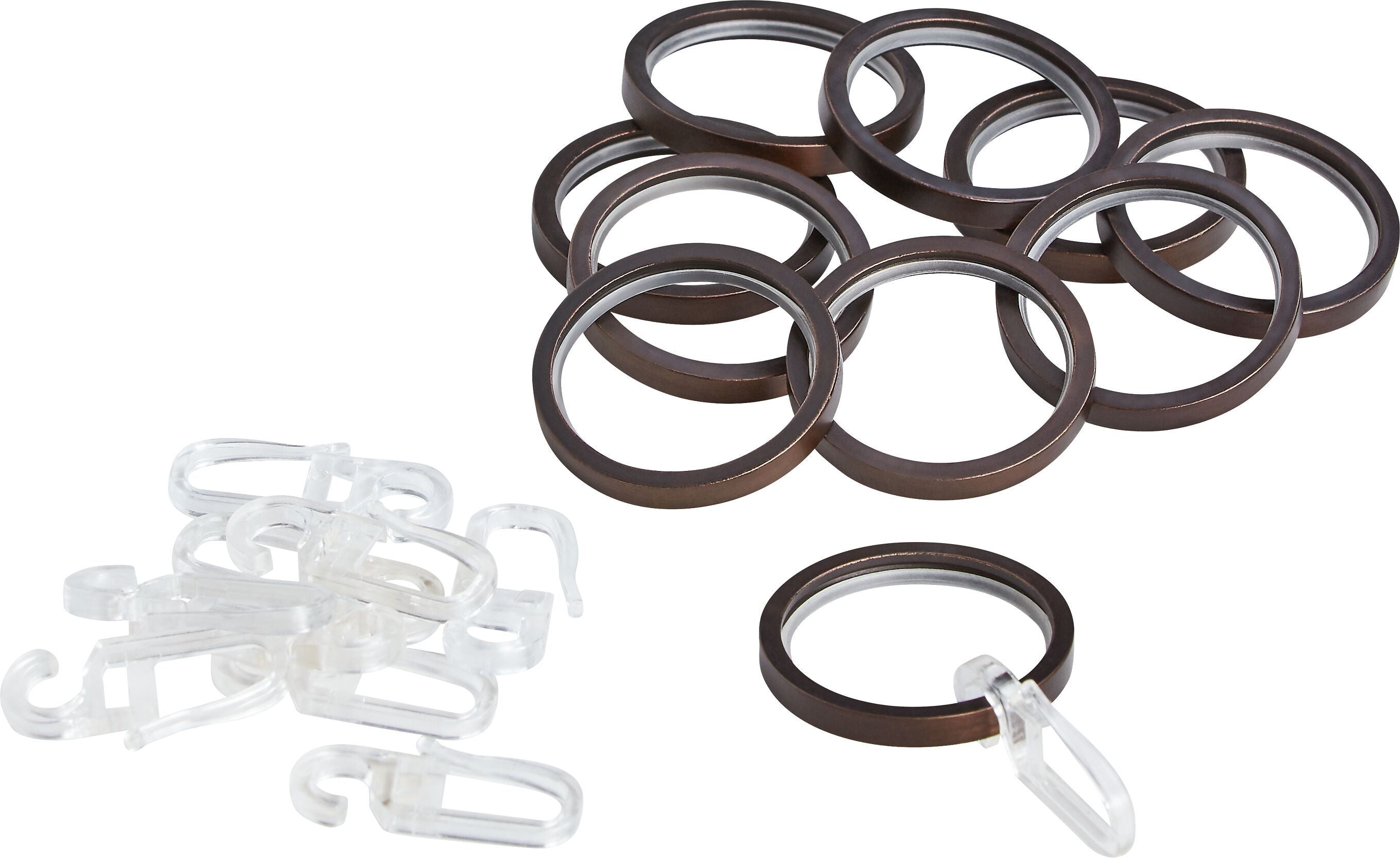 BRONZE Vorhangringe - Braun / B: 33.0 mm x T: 4.0 mm