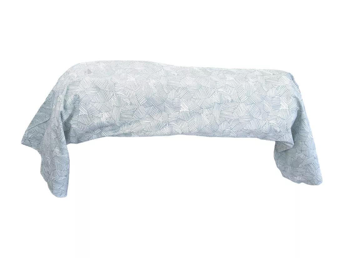 Taie de traversin 240x43 cm coton LÉO bleu Ecume