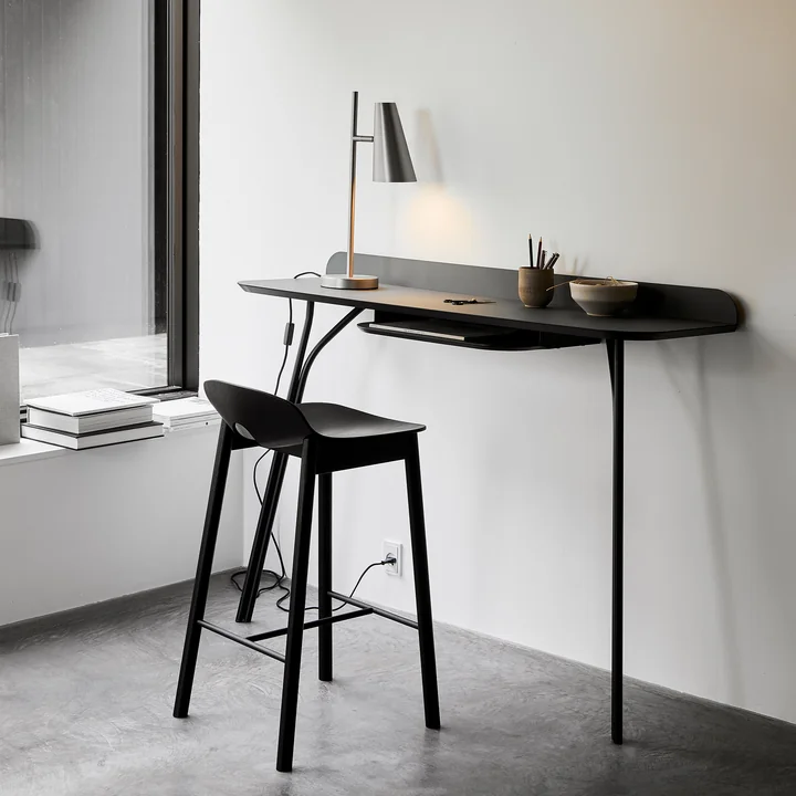 Woud - Cono Tischleuchte, satin plated metal