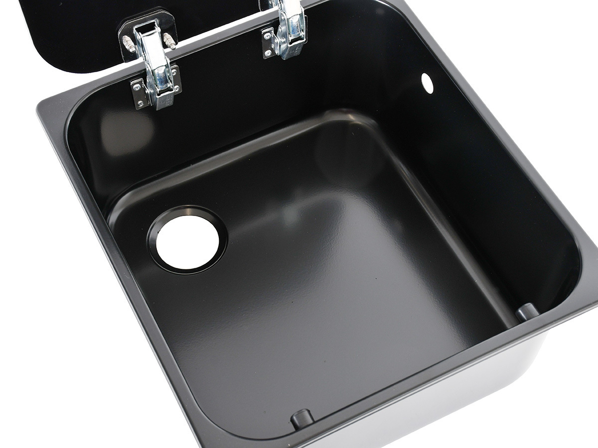 NavyLoad 35 x 32 cm wasbak met glasplaat - black