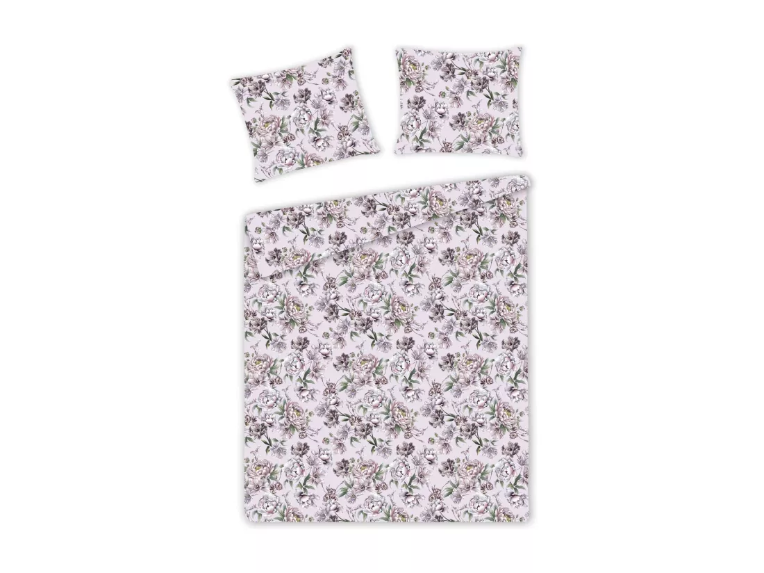 Literie en satin de coton Aurelis rose moyen 200 x 220