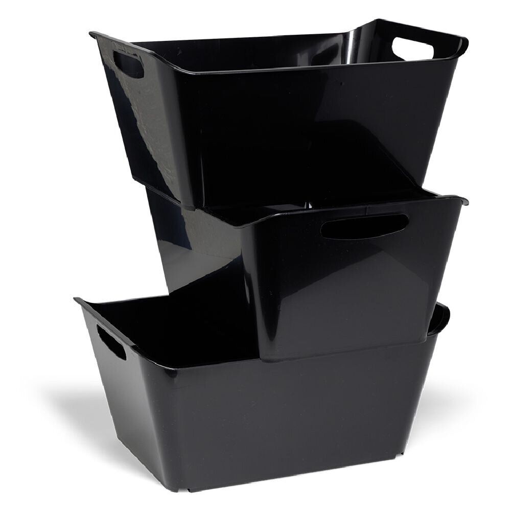Bac de rangement 18L x3